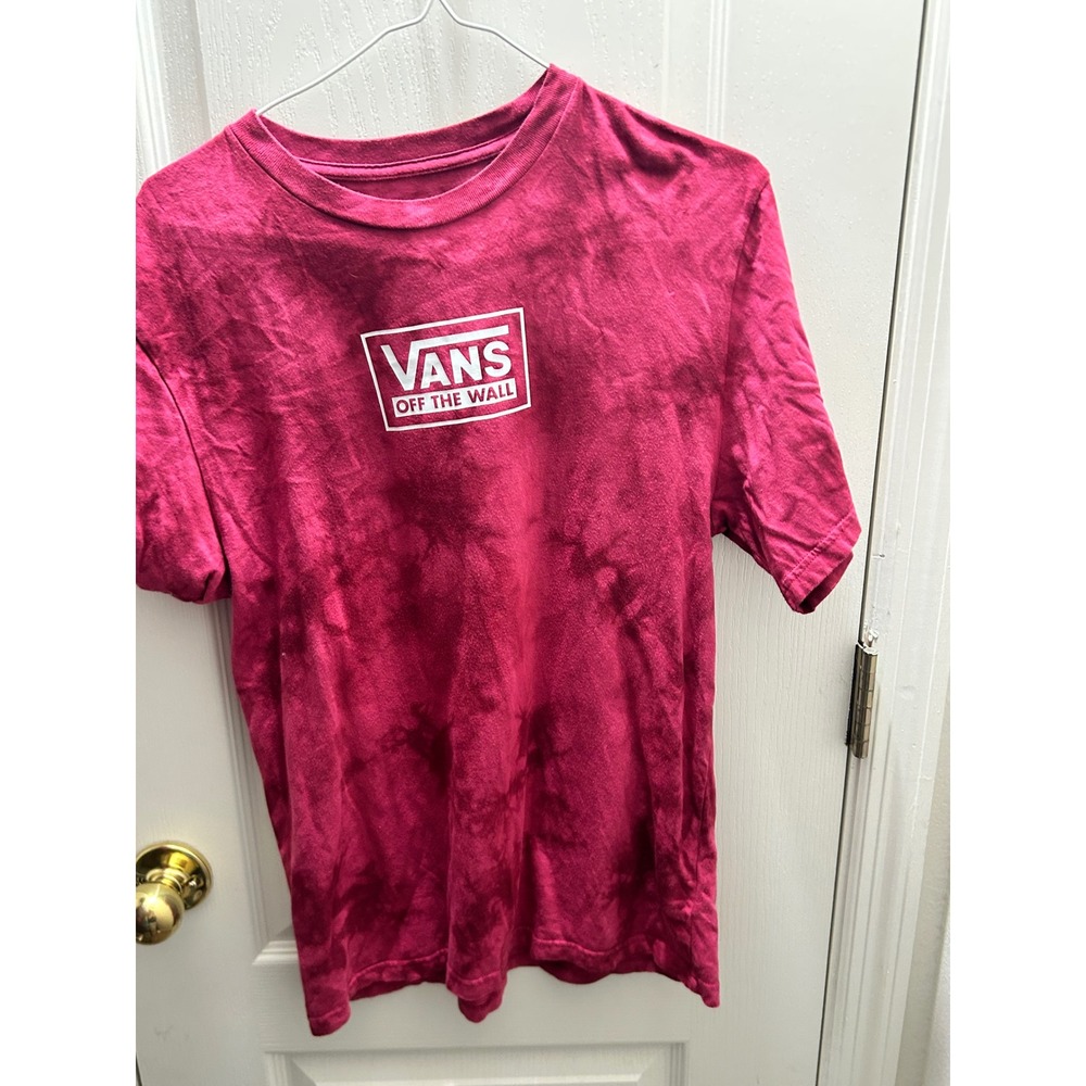 Vans Off The Wall Marbled Burgundy Graphic Tee XL 14+ Skate Streetwear